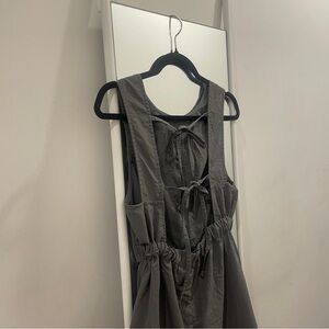 Korean Dark Gray Parachute Dress